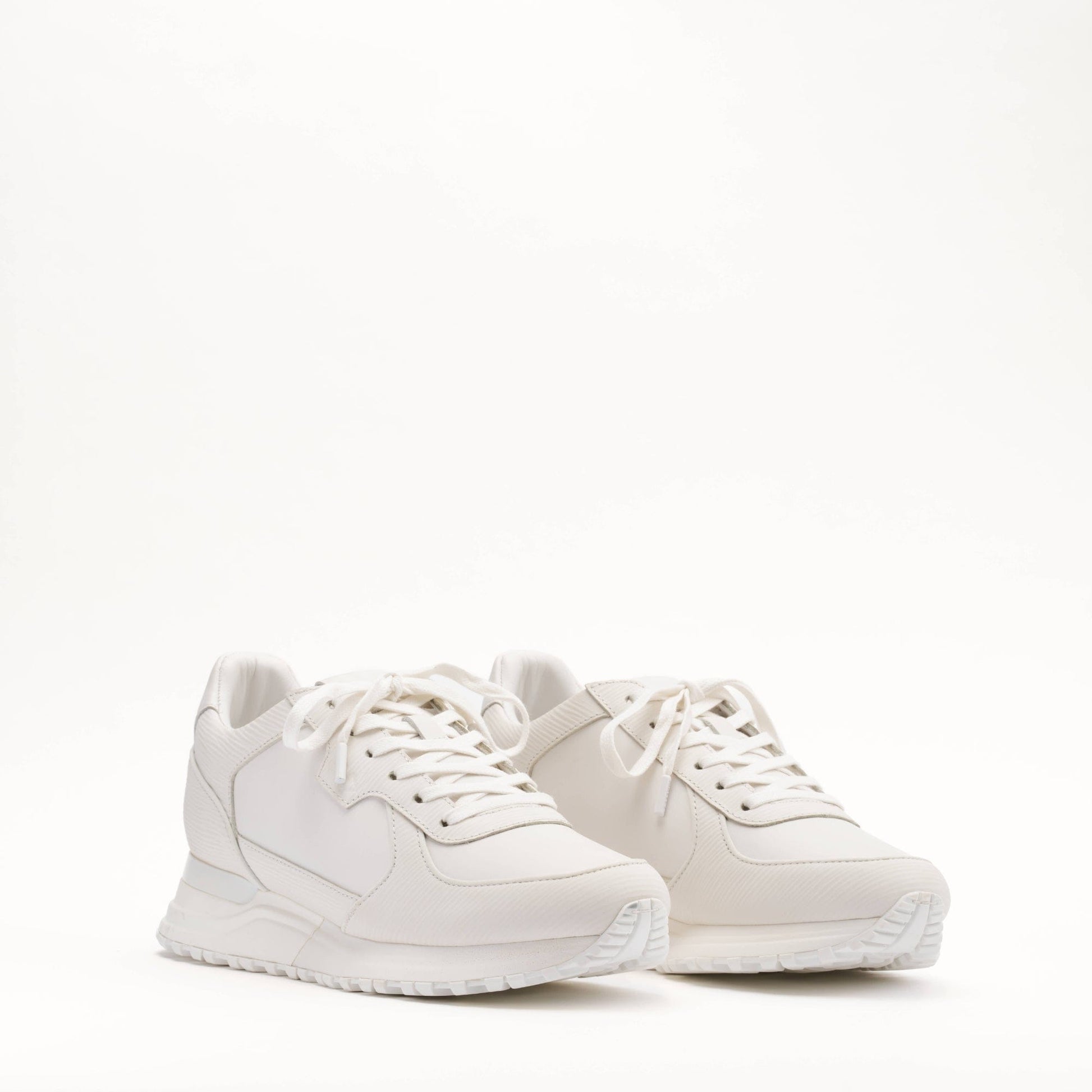 MALLET Boundary Men's White Ripple Leather Trainers - Kick Game