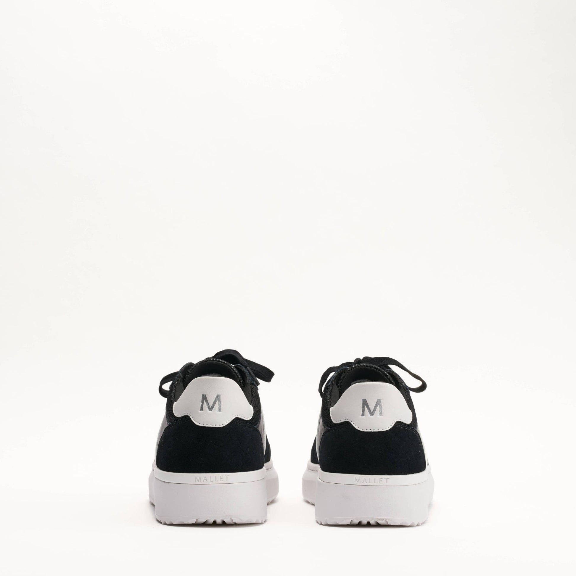 MALLET Hoxton Lite Men's Black White Leather Trainers - Kick Game