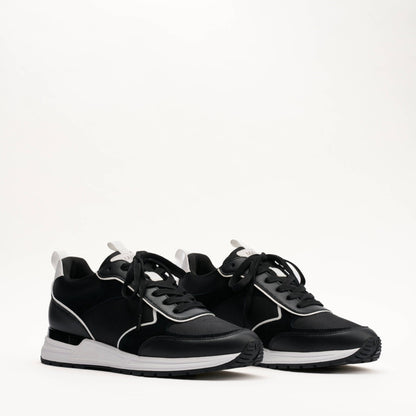 MALLET Bethnal Men's Black White Leather Trainers - Kick Game