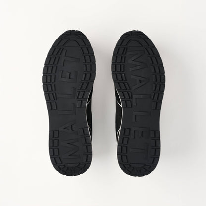 MALLET Bethnal Men's Black White Leather Trainers - Kick Game
