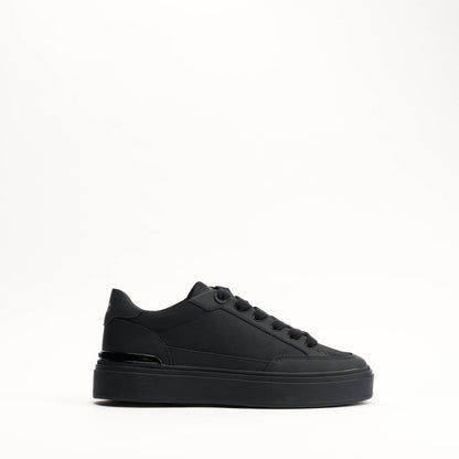 MALLET Lansbury Men's Black Leather & Nylon Trainers - Kick Game