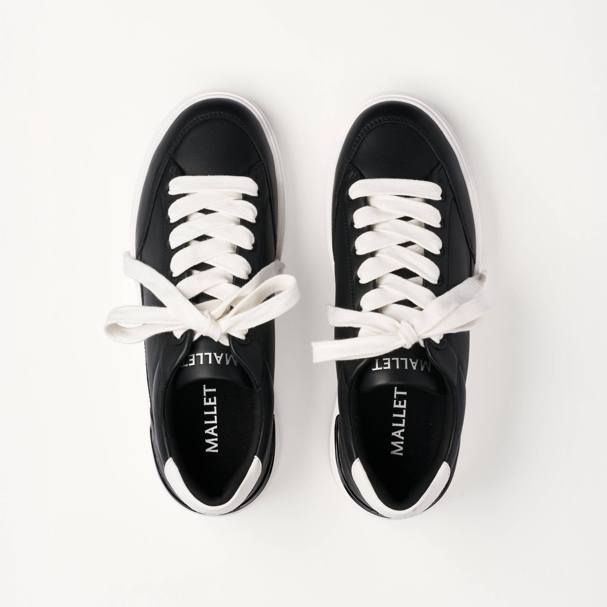 MALLET Lansbury Men's Black Nappa Leather Trainers - Kick Game