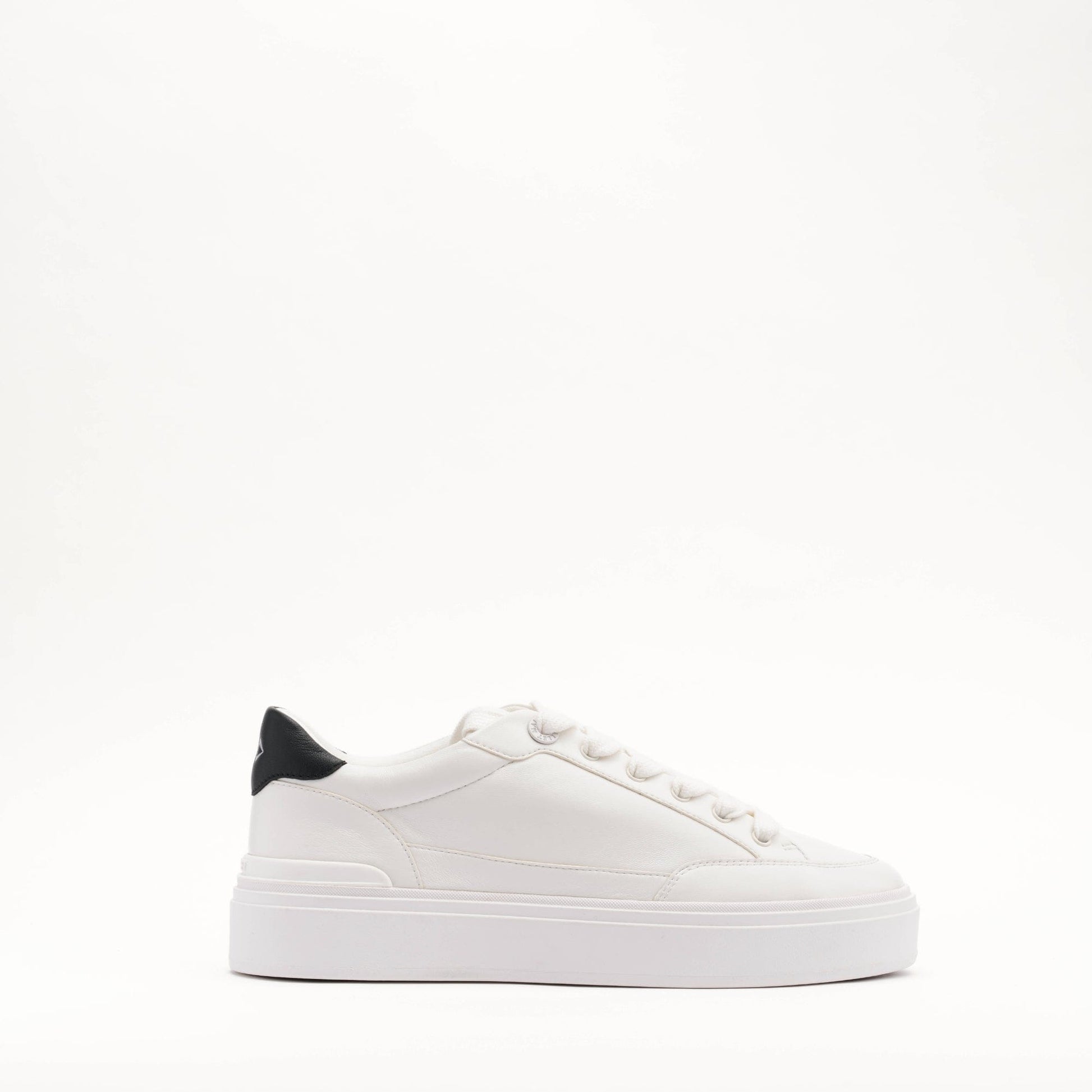 MALLET Lansbury Men's White Nappa Leather Trainers - Kick Game