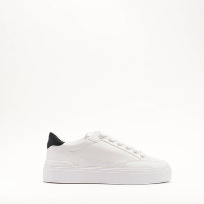 MALLET Lansbury Men's White Nappa Leather Trainers - Kick Game