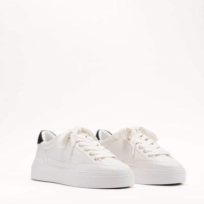 MALLET Lansbury Men's White Nappa Leather Trainers - Kick Game