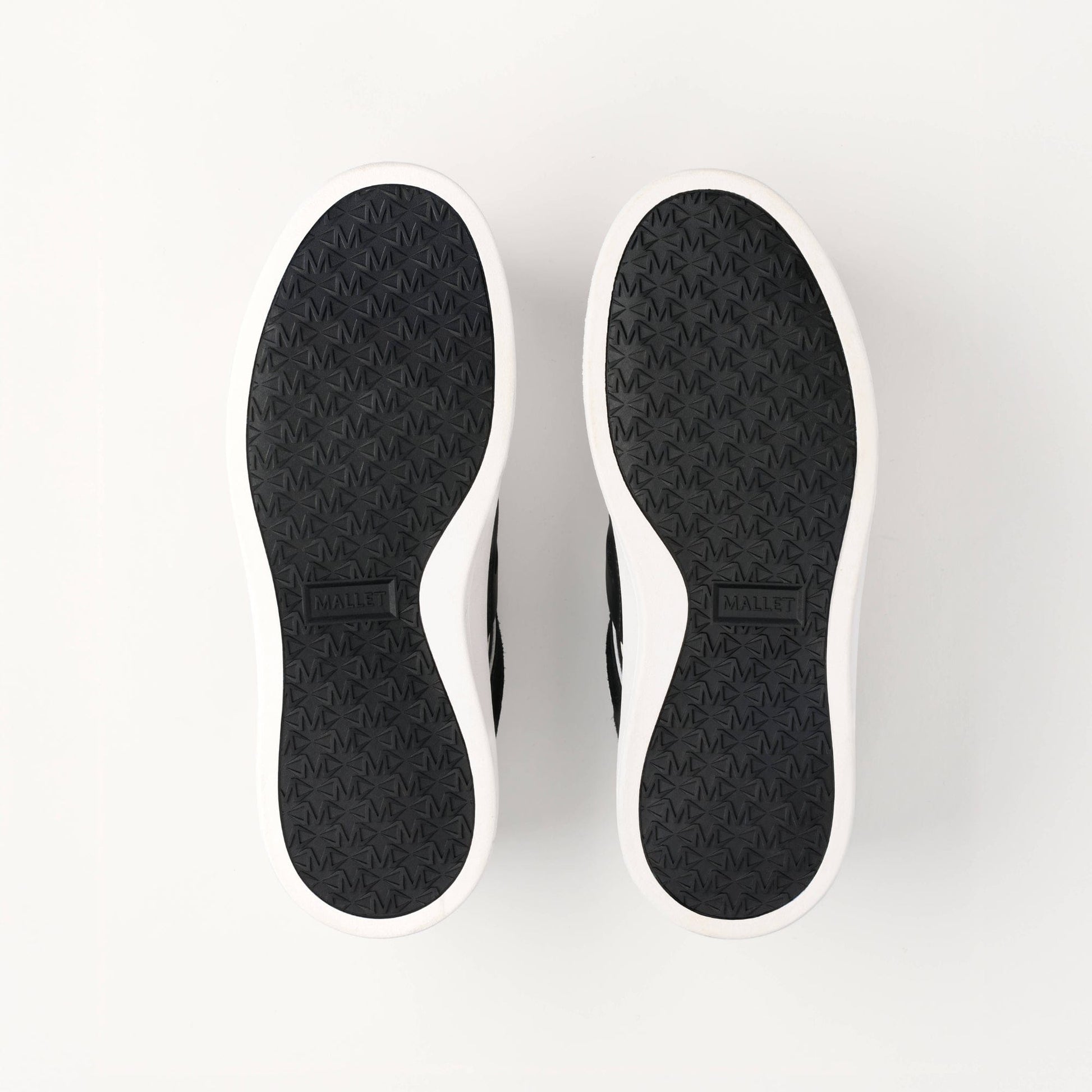 MALLET Fenchurch Men's Black White Leather Trainers - Kick Game