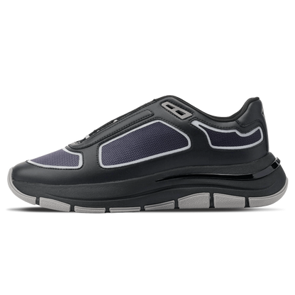 MALLET Alton Men's Black Chrome Ombre Leather Trainers - Kick Game