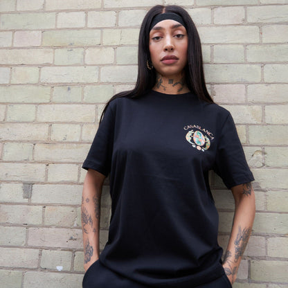 Casablanca Joyaux D Afrique Tennis Club Printed T Shirt 'Black' - Kick Game