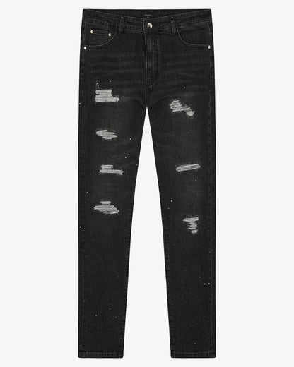Magiri Noir Ripped Slim Jeans 'Black' - Kick Game