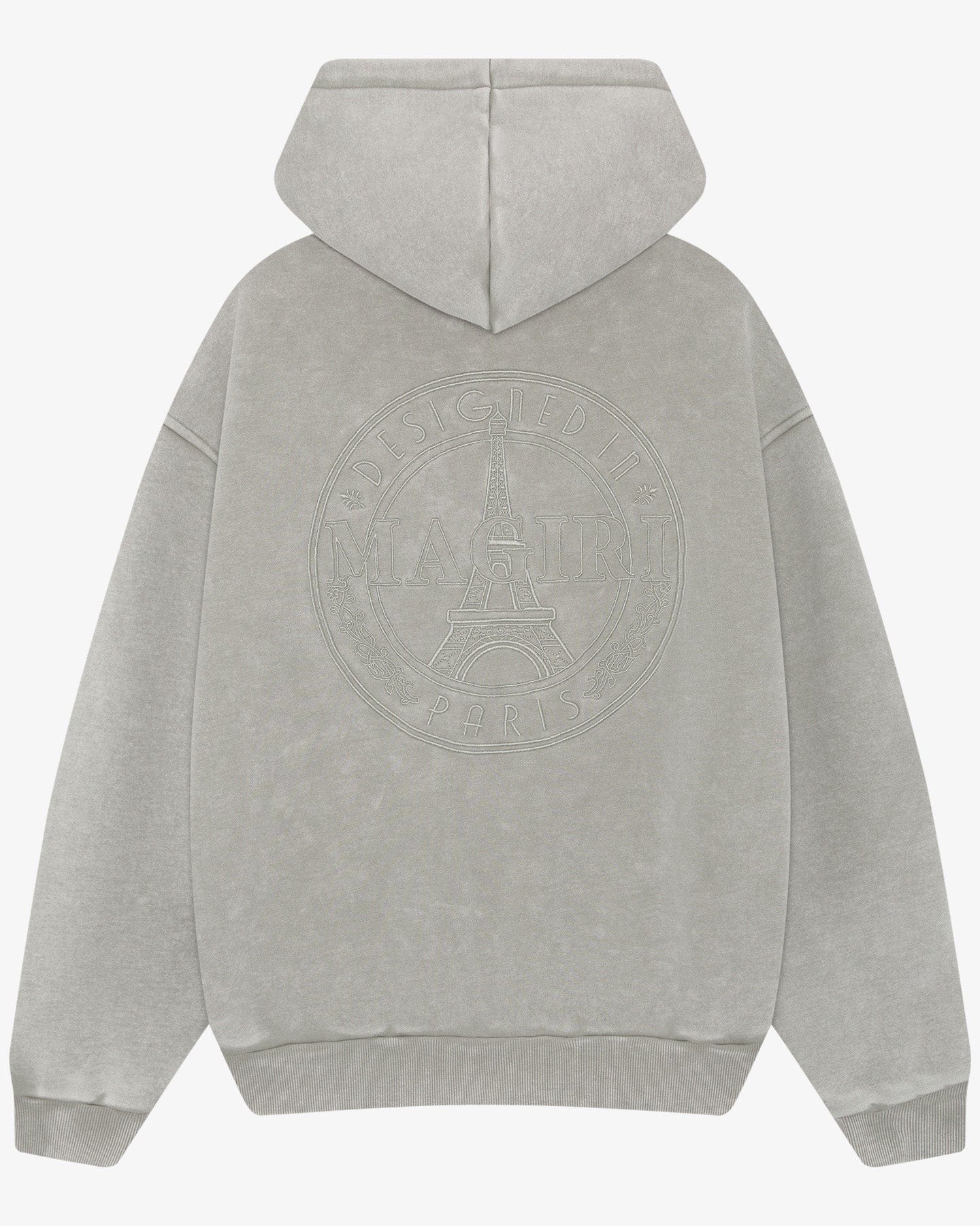 Magiri Embroidered Acid Wash Hoodie 'Washed Oatmeal' - Kick Game