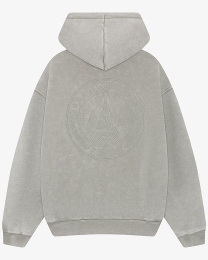 Magiri Embroidered Acid Wash Hoodie 'Washed Oatmeal' - Kick Game