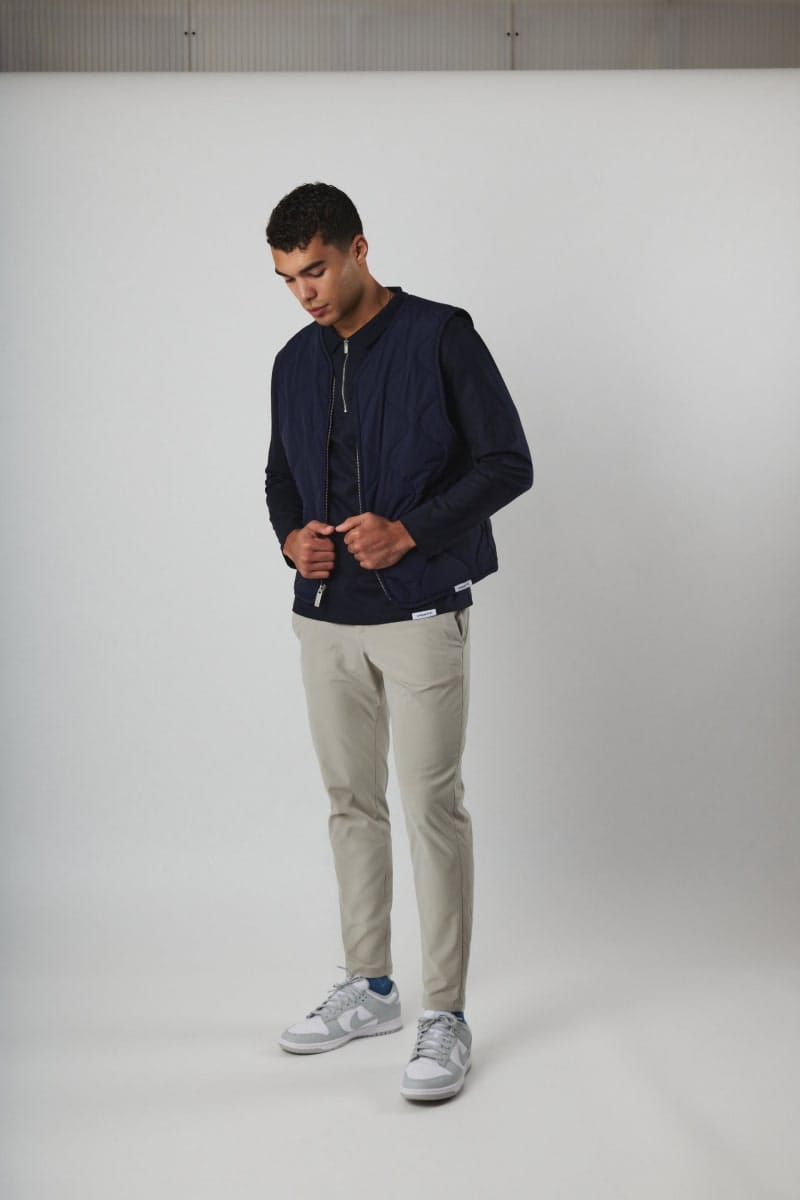 Etiquette Liner Vest 'Navy' - Kick Game