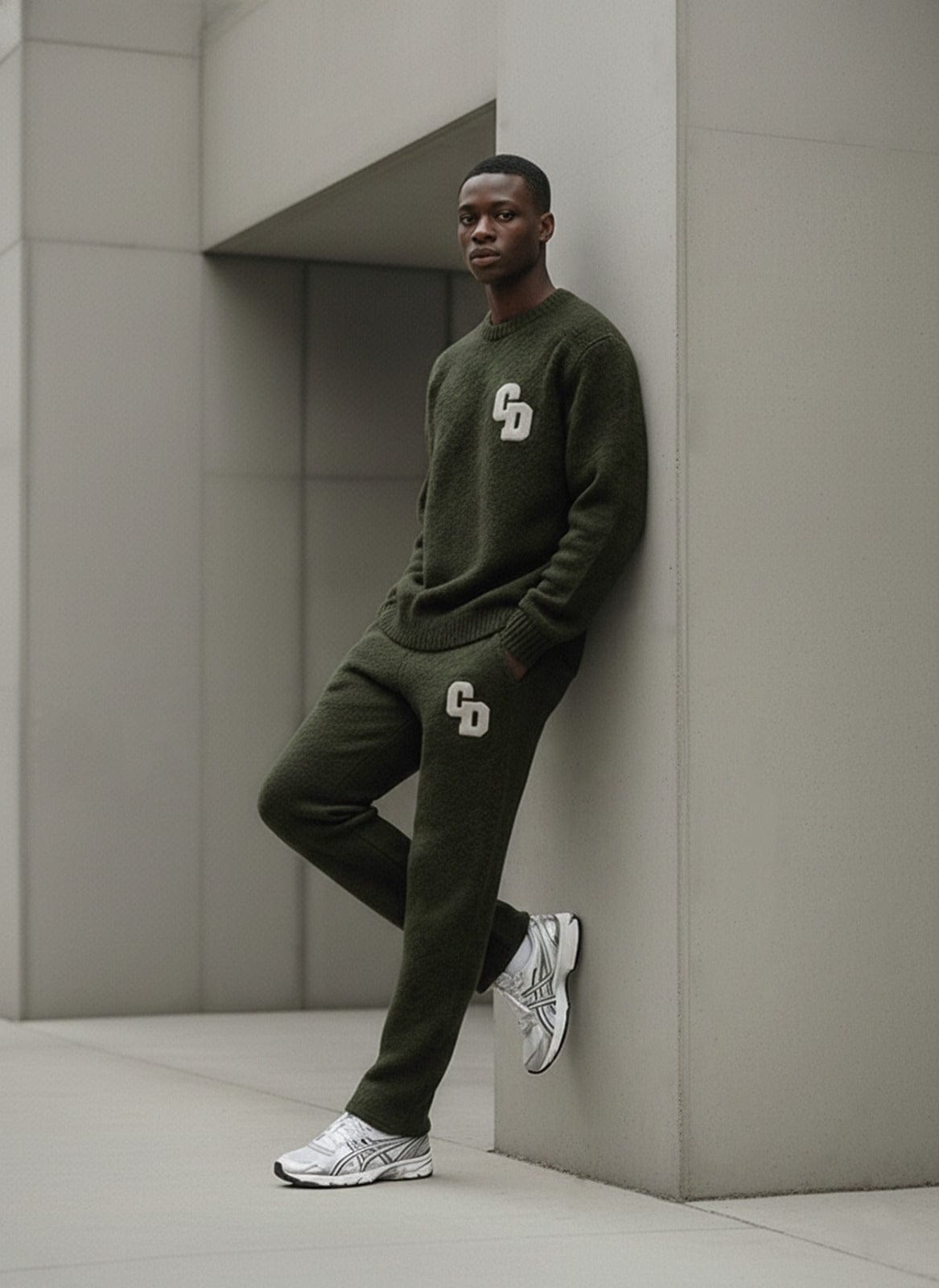 Cardair CD Logo Knit Joggers - Olive - Kick Game