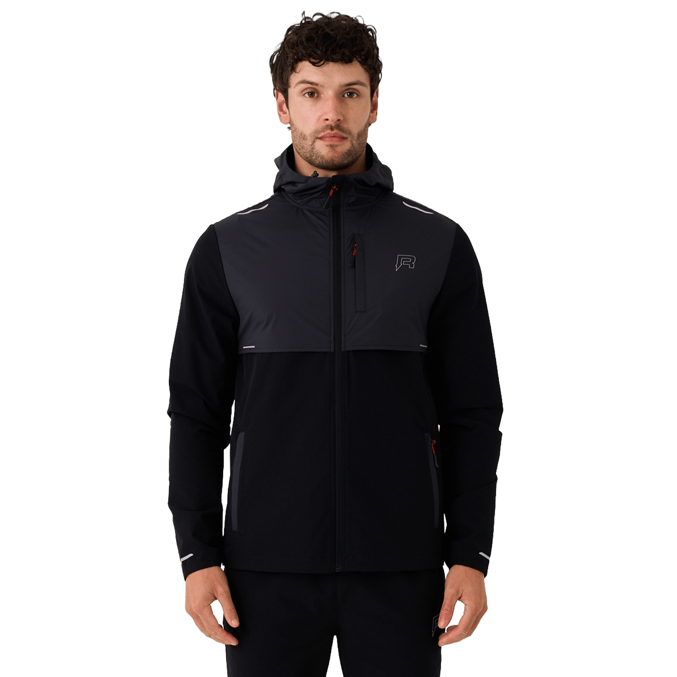 Reprimo Summit Windbreaker Jacket 'Black Red' - Kick Game