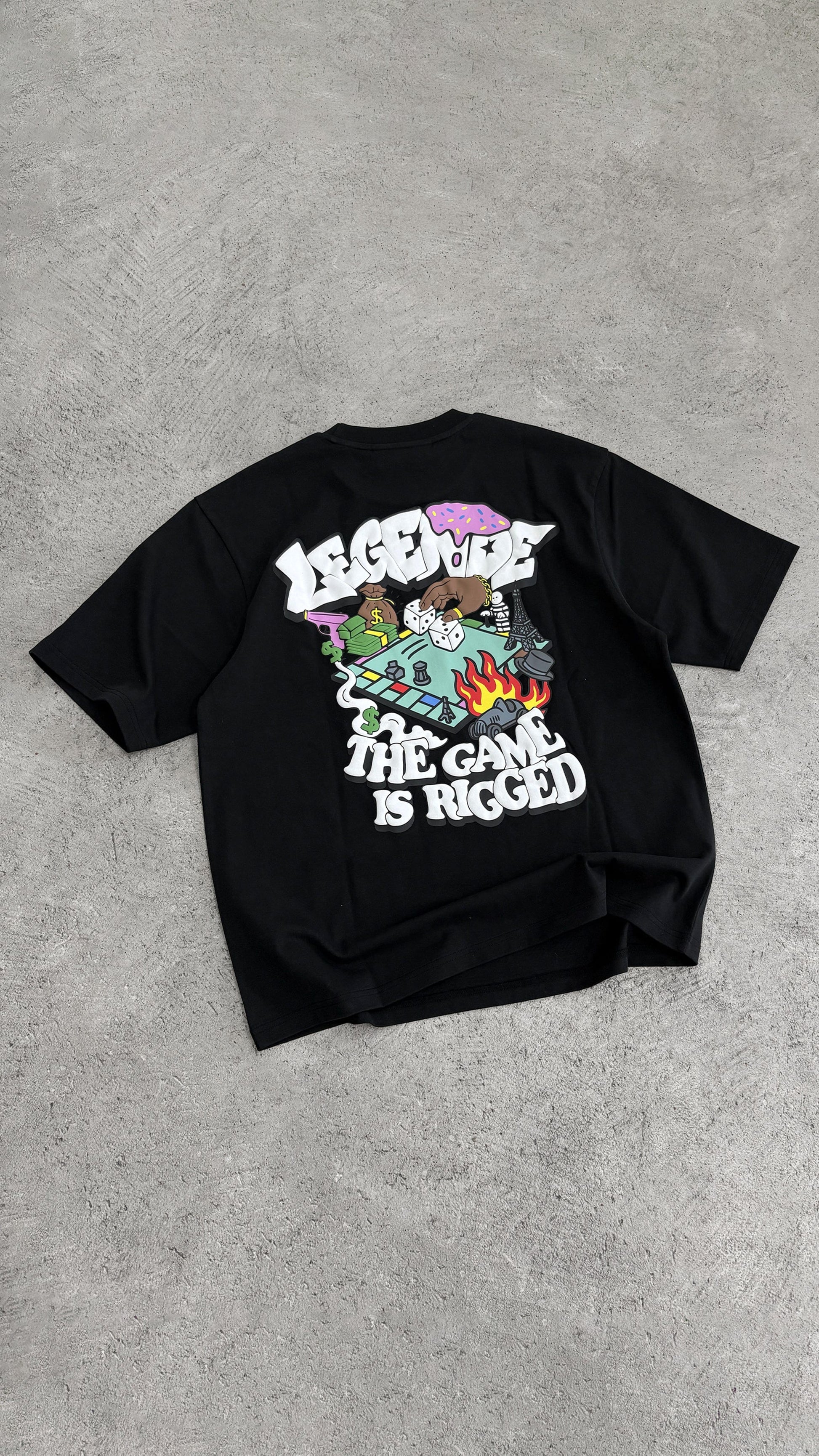 Legende Paris GAME IS RIGGED T-SHIRT - BLACK - Kick Game