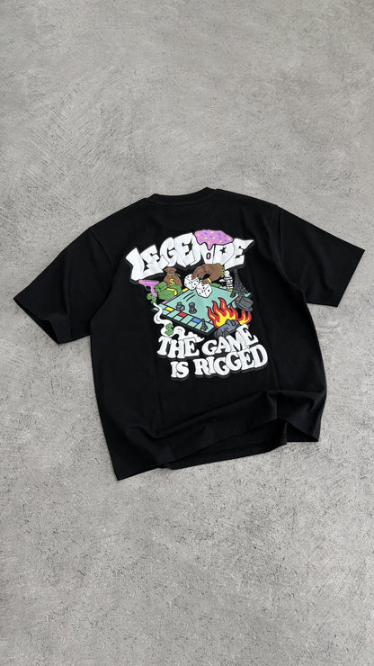 Legende Paris GAME IS RIGGED T-SHIRT - BLACK - Kick Game