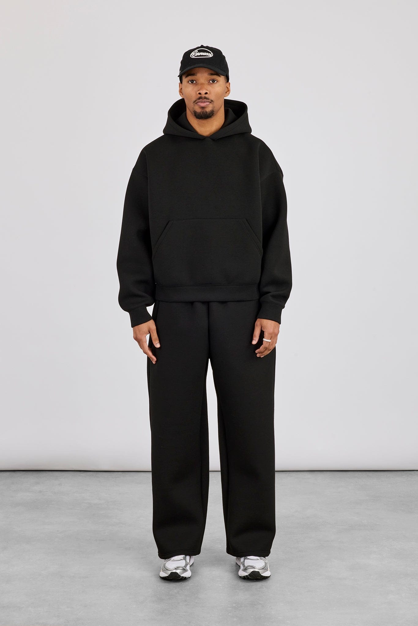 Scuba Boxy Hoodie & Baggy Fit Trouser - Black - Kick Game