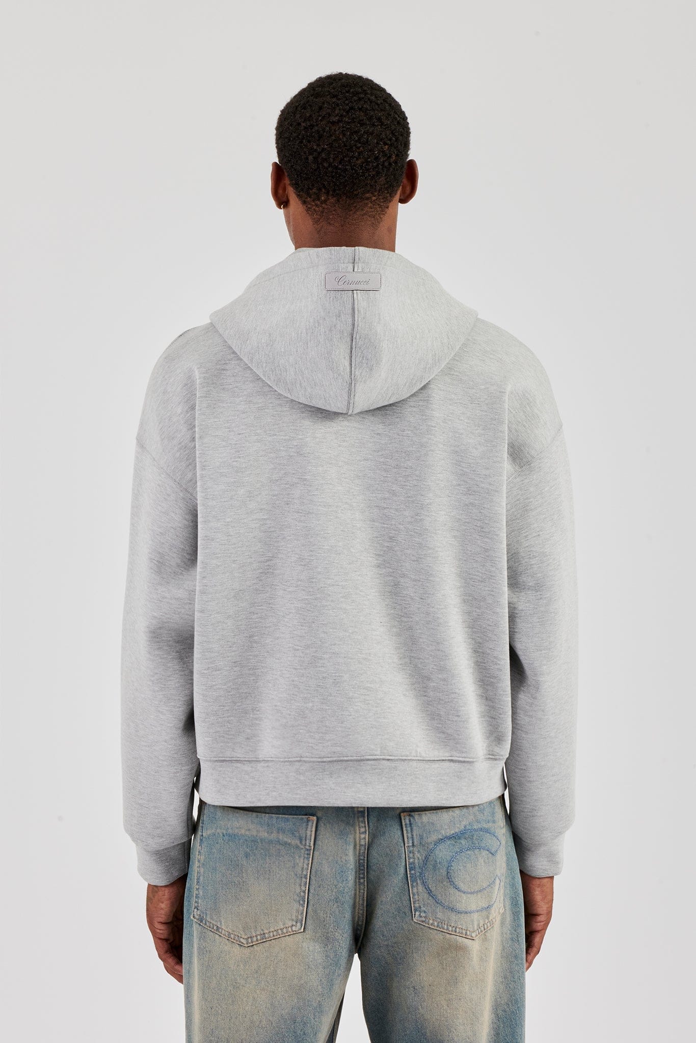 Cernucci Scuba Zip Through Boxy Hoodie - Grey - Kick Game