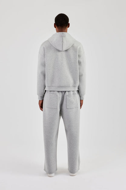 Scuba Zip Through Boxy Hoodie & Baggy Fit Trouser - Grey - Kick Game