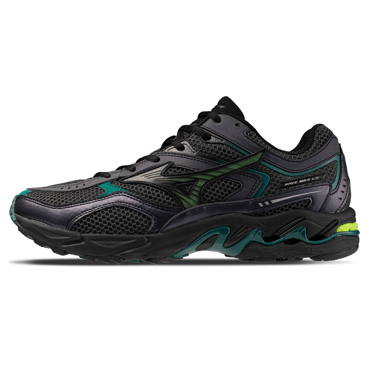 Mizuno Wave Mustang LS Sport 'Black Oyster Green Glow Aventurine' - Kick Game