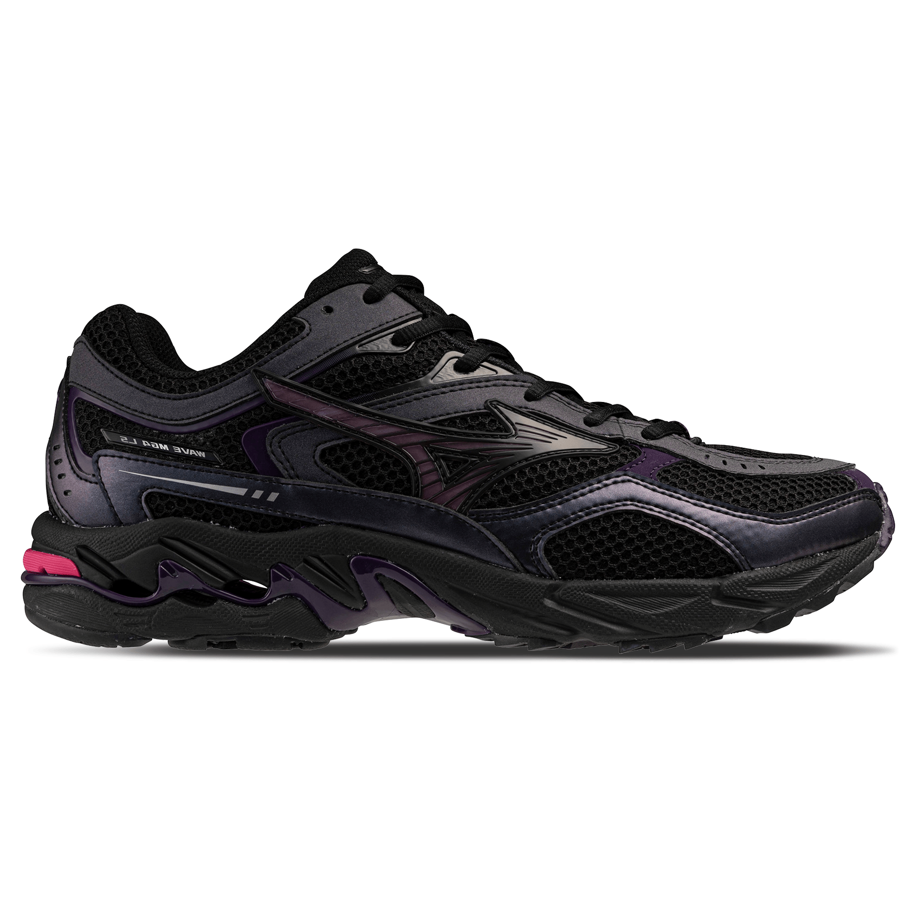 Mizuno Wave Mustang LS Sport 'Black Fuchsia Purple Blackberry Cordial' - Kick Game