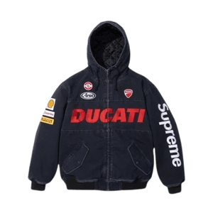 Supreme x Ducati Hooded Racing Jacket 'Black'