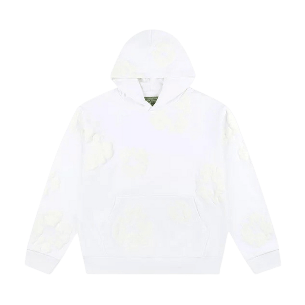 Denim hooded sweatshirt outlet