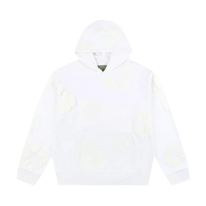 Denim Tears The Cotton Wreath Mono Hooded Sweatshirt 'White' - Kick Game