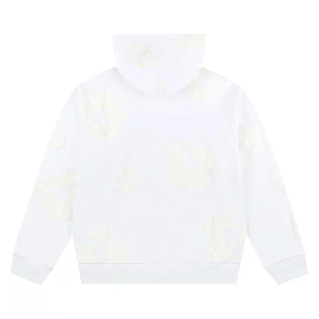 Denim Tears The Cotton Wreath Mono Hooded Sweatshirt 'White' - Kick Game