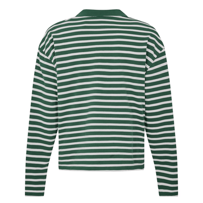 Summit Pique Long Sleeve Polo 'Forest White' - Kick Game