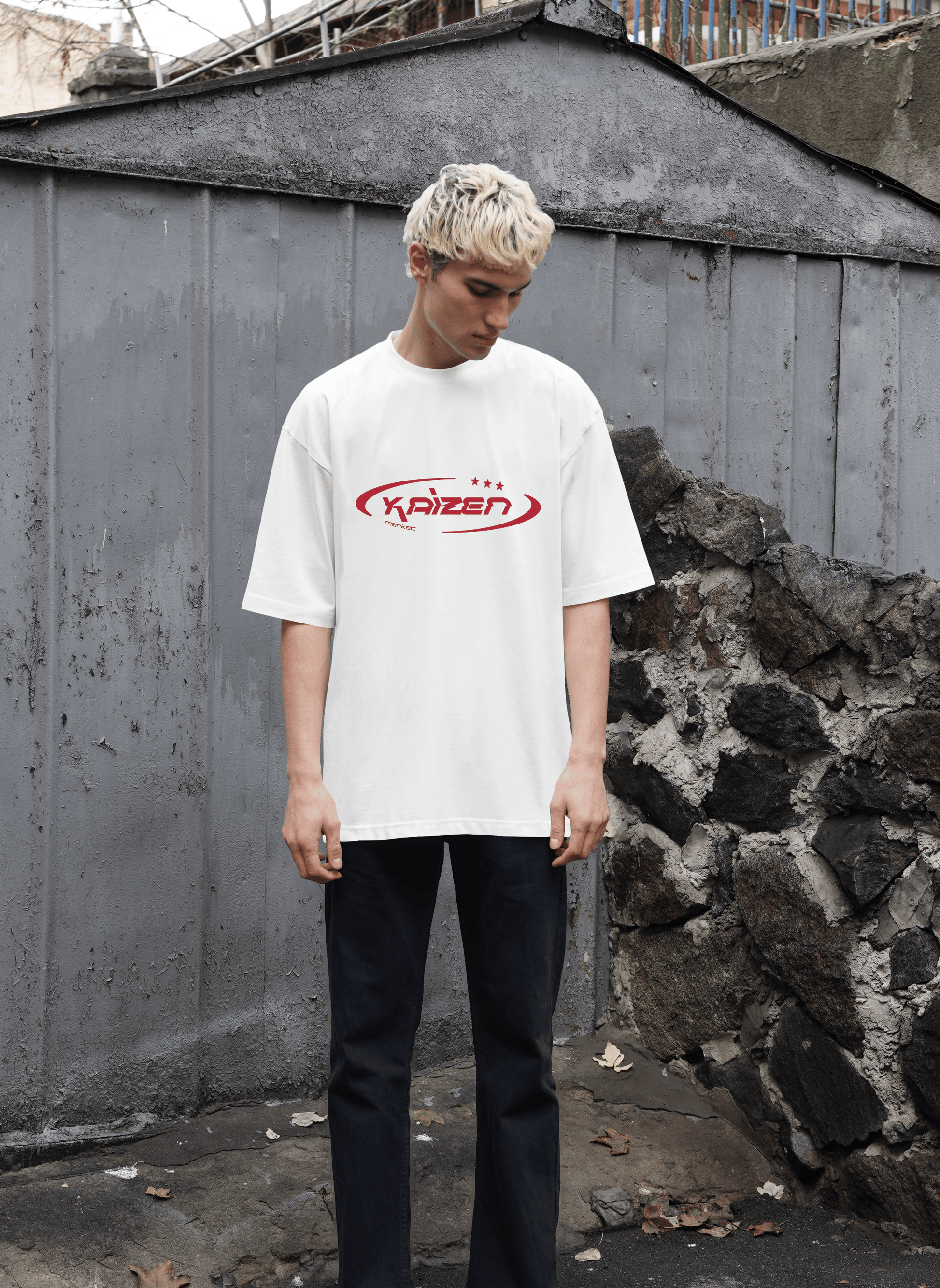 KAIZEN MARKET HI JACKER TEE WHITE - Kick Game