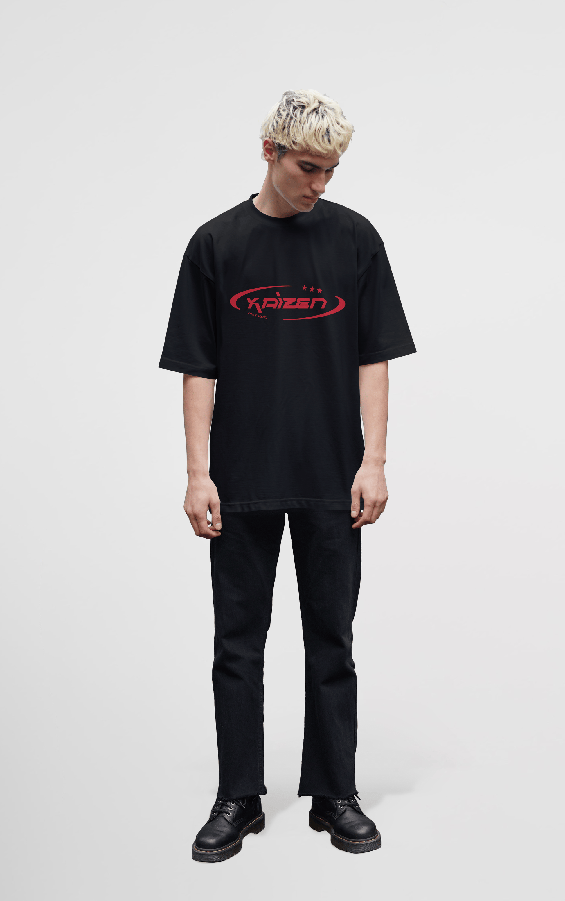 KAIZEN MARKET HI JACKER TEE BLACK - Kick Game