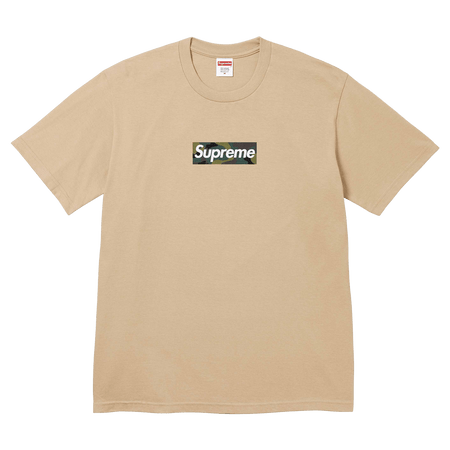 XL Supreme Box Logo Tee Khaki 2023 Supreme Box Logo Tee T-Shirt Khaki XLarge XL Shirt Camo Fall