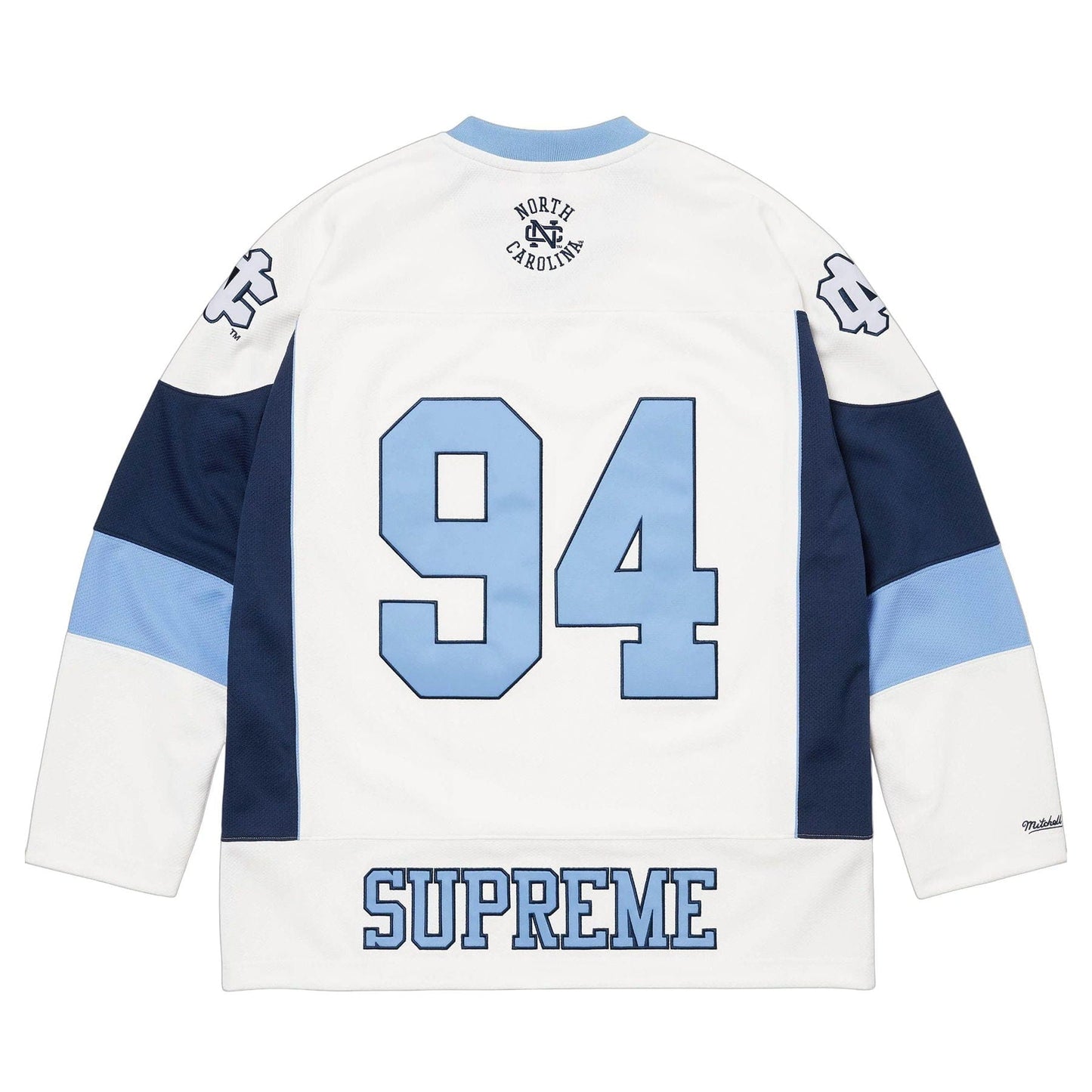 Supreme x Mitchell & Ness NCAA Hockey Jersey 'White' - Kick Game