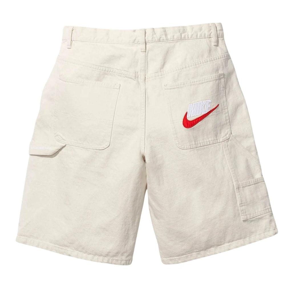 Supreme x Nike Denim Shorts 'White' - Kick Game