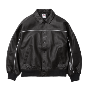 Supreme x Nike Leather Varsity Jacket 'Black'
