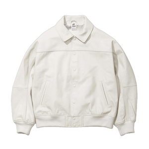 Supreme x Nike Leather Varsity Jacket 'White'