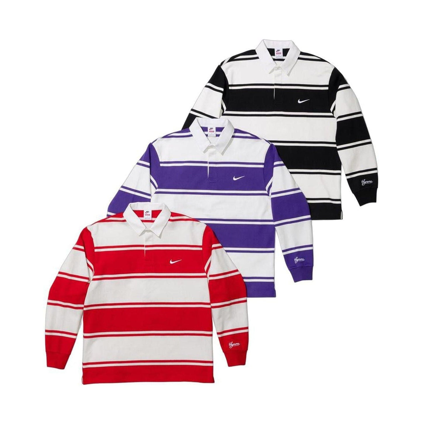 Supreme x Nike Stripe Rugby 'Purple White' - Kick Game