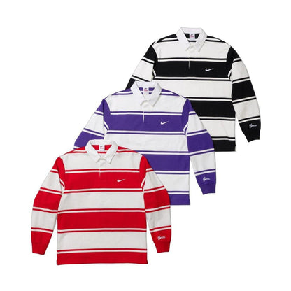 Supreme x Nike Stripe Rugby 'Purple White' - Kick Game
