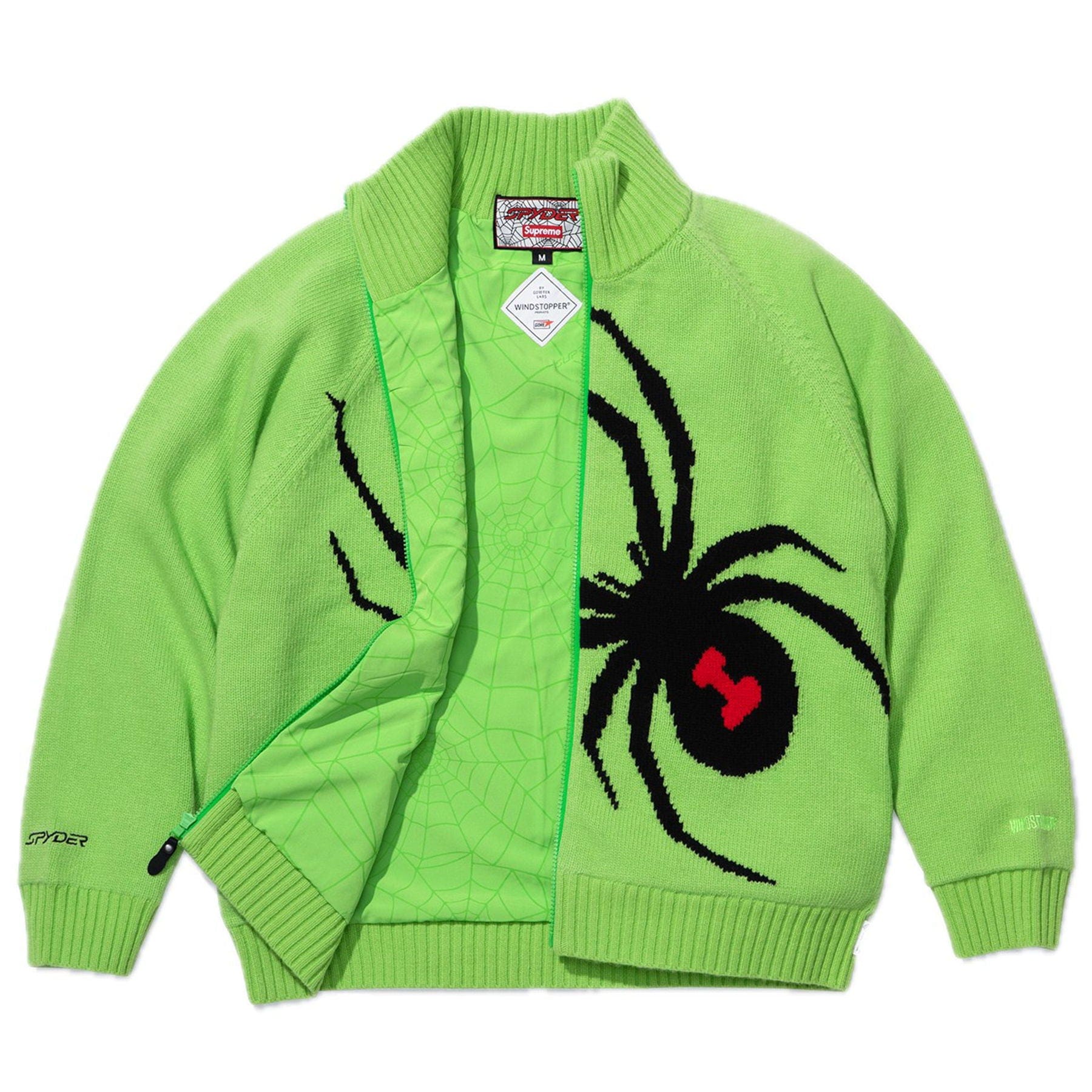 Supreme x Spyder Windstopper Zip Up Sweater 'Green' - Kick Game