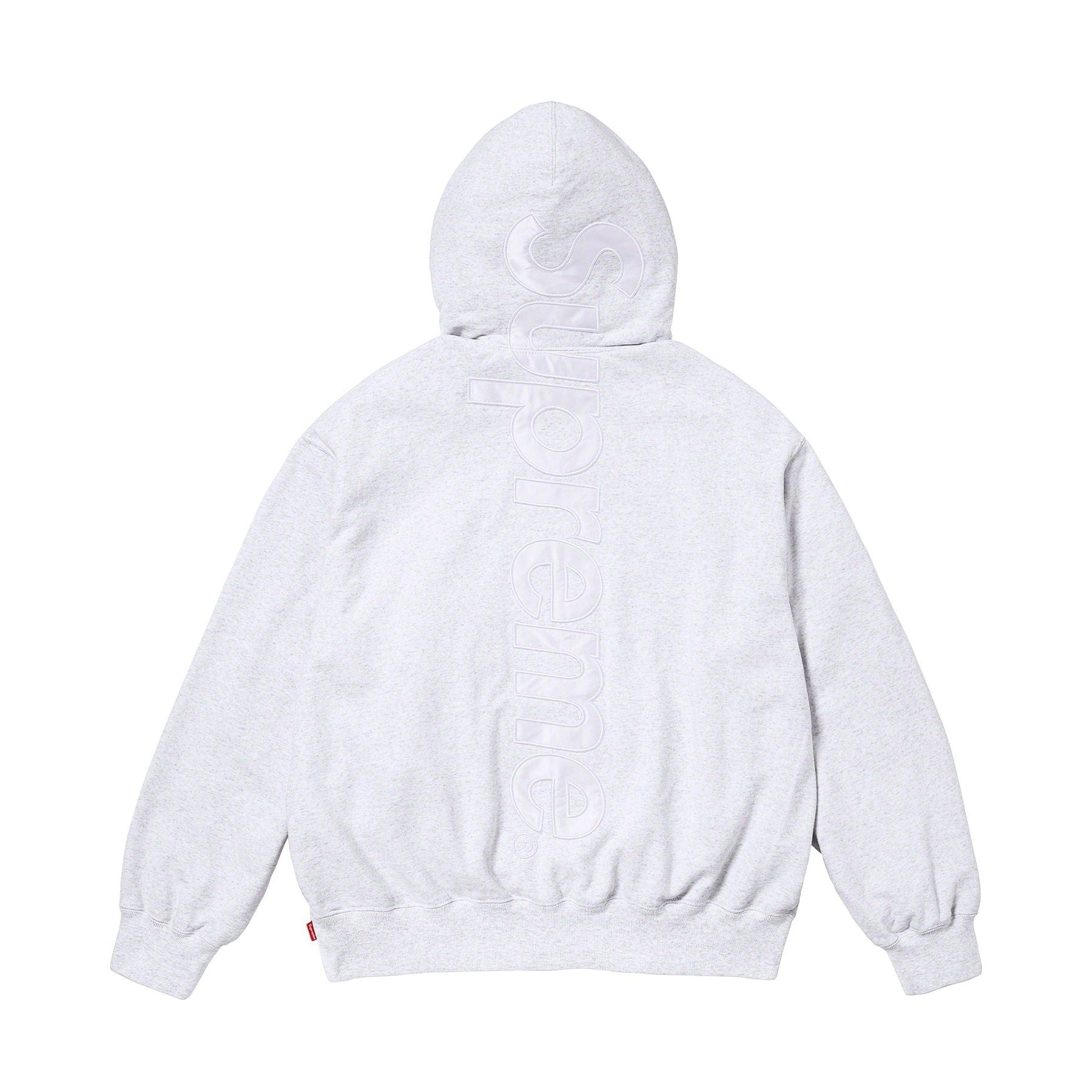 Supreme Satin Appliqué Hoodie 'Ash Grey' - Kick Game