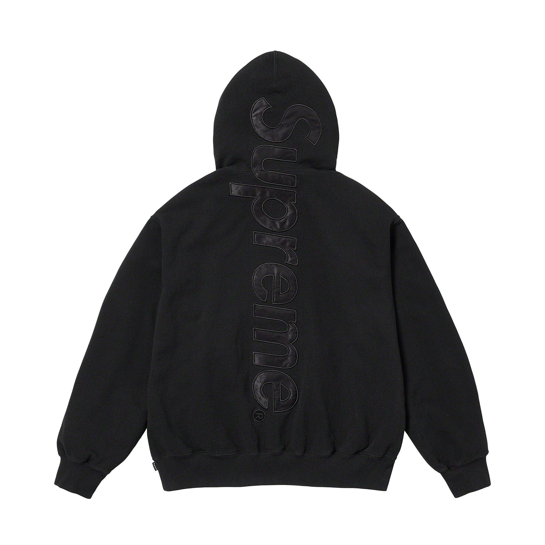 Supreme Satin Appliqué Hoodie 'Black' - Kick Game