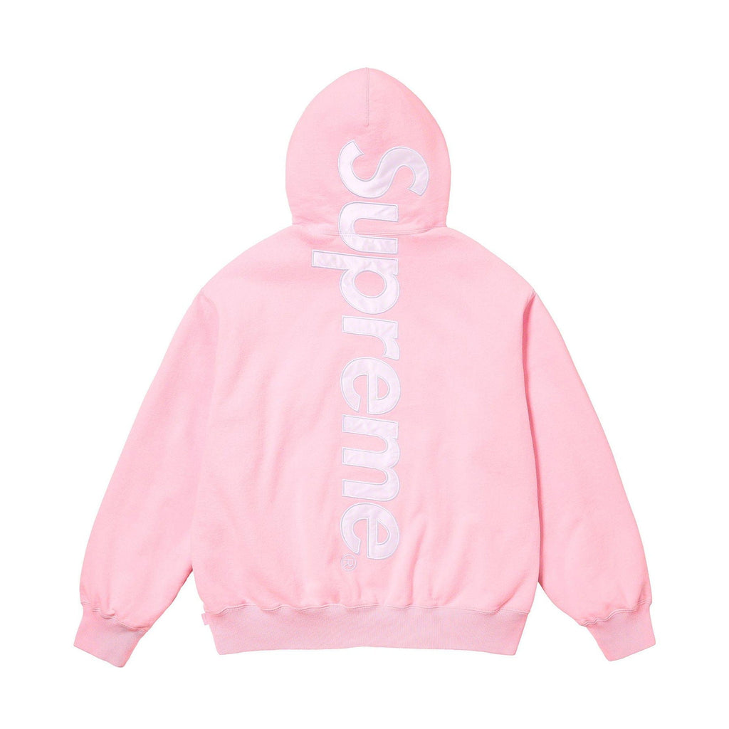 Supreme Satin Appliqué Hoodie 'Light Pink' - Kick Game