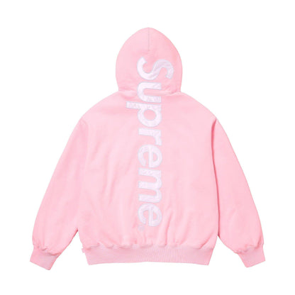 Supreme Satin Appliqué Hoodie 'Light Pink' - Kick Game