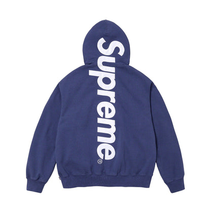 Supreme Satin Appliqué Hoodie 'Washed Navy' - Kick Game