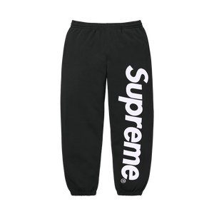 Supreme Satin Appliqué Sweatpant 'Black'