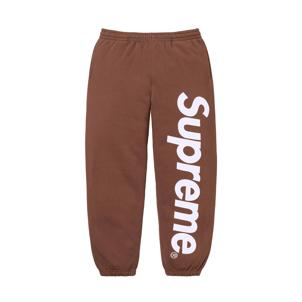 Supreme Satin Appliqué Sweatpant 'Brown' - Kick Game
