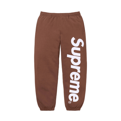 Supreme Satin Appliqué Sweatpant 'Brown' - Kick Game