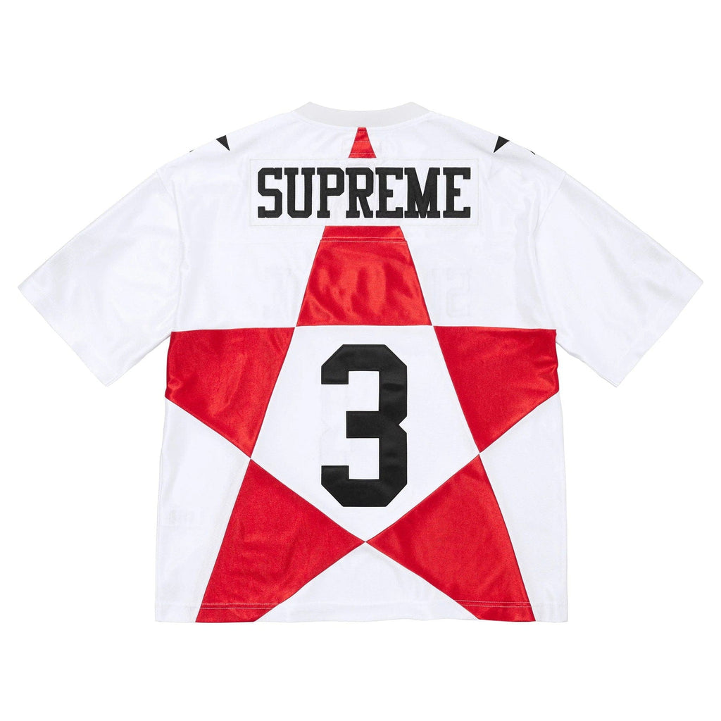 Supreme Star Football Jersey 'White' — Kick Game - Main Image