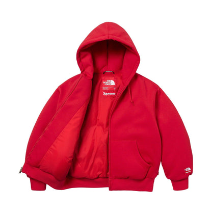 Supreme x The North Face Zip Up Hooded Sweatshirt 'Red' - Kick Game
